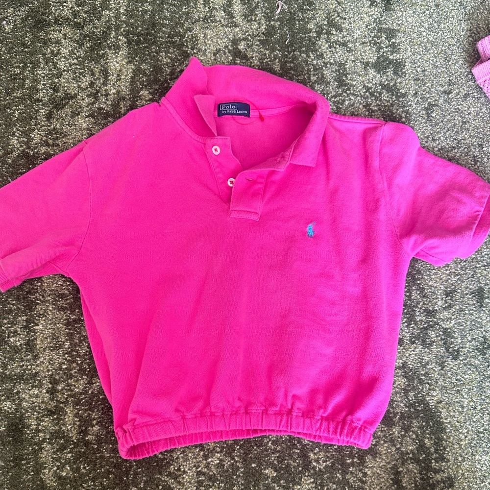 Vintage Synched Waist Hot Pink Polo by Ralph Lauren
